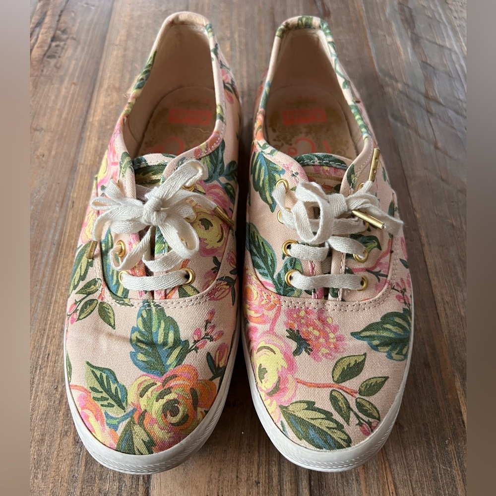 Rifle Paper Co x Keds - Flower Print - Size 6